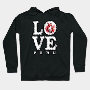 I Love Peru Heart Flag Hoodie